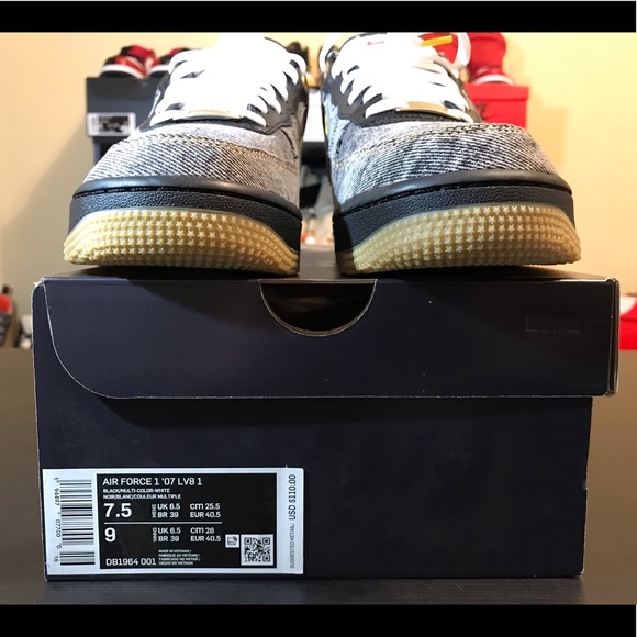 Nike Air Force 1 Low Camo Denim Remix Size 7.5 Men - Picture 6 of 9